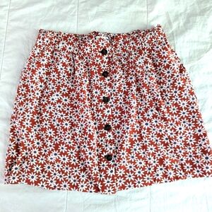 MADEWELL Daisy Print Paperbag Skirt
